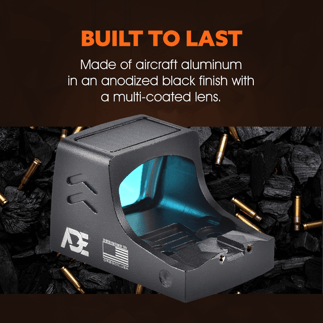 Ade Advanced Optics RD3-030/APOLLO-PRO Sensor Activated, Solar Powered 4 MOA Red Dot Sight for Springfield Hellcat OSP/PRO, Sig P365XL Spectre Comp, Canik TP9 Elite SC, Mossberg MC2SC, Kimber R7 Mako — image 8