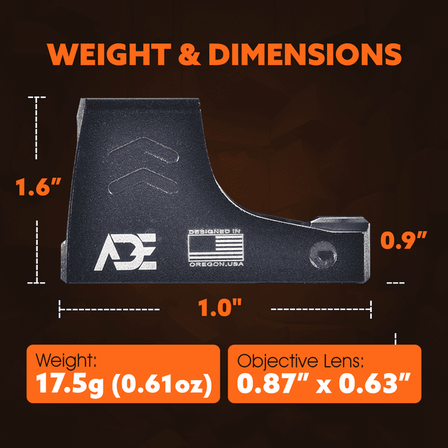 Ade Advanced Optics RD3-030/APOLLO-PRO Sensor Activated, Solar Powered 4 MOA Red Dot Sight for Springfield Hellcat OSP/PRO, Sig P365XL Spectre Comp, Canik TP9 Elite SC, Mossberg MC2SC, Kimber R7 Mako — image 5