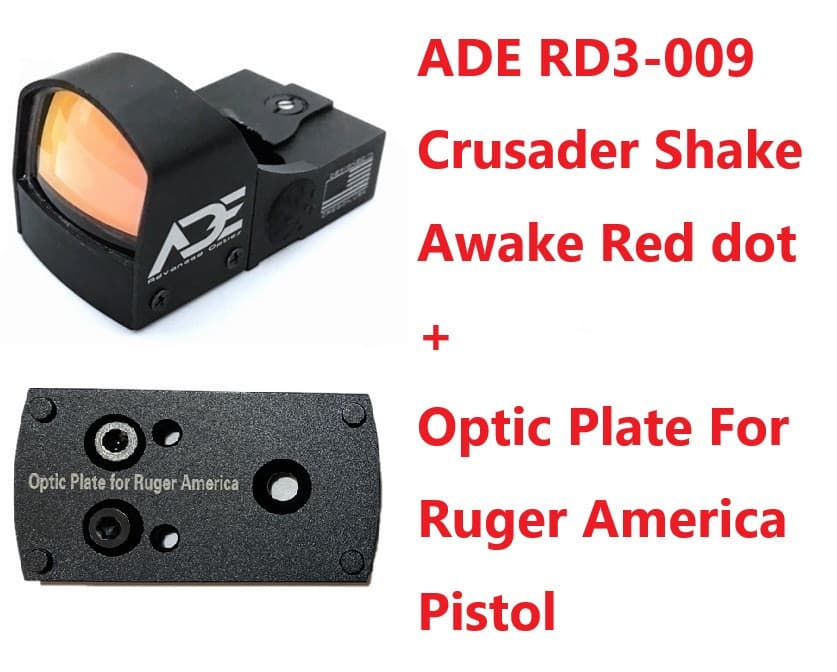 Ade Advanced Optics Red Dot Adapter Mounting Plate/Base/Convertor for Vortex Venom/Razor/Viper, Burris Fastfire,Meopta,Docter, Insight to FIT Ruger American Pistol