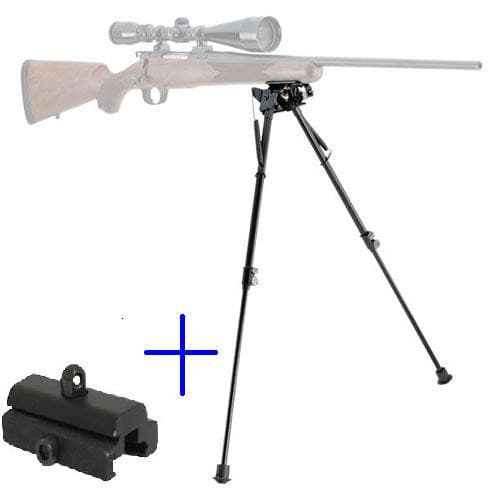 Ade Advanced Optics 12 levels 13"-23" Long Hunting Rifle Bipod with Picatinny Rail Adapter