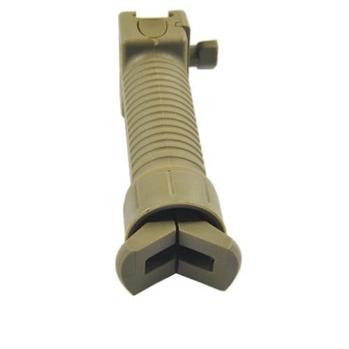 FDE/Tan Color! Foregrip Bipod Spring loaded Rail Tactical RIS Rifle Grip Bipod fits picatinny/weaver rail