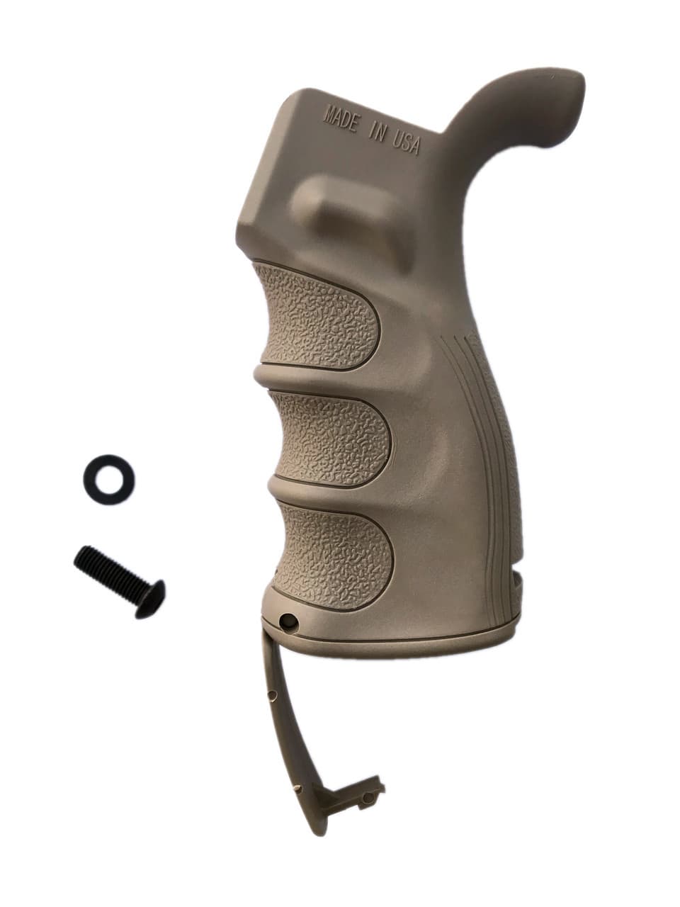 Made in USA! ADE Advanced Opitcs FDE Ergonomic Pistol Grip w/Finger Grooves Storage Compartment Flat Dark Earth — image 1
