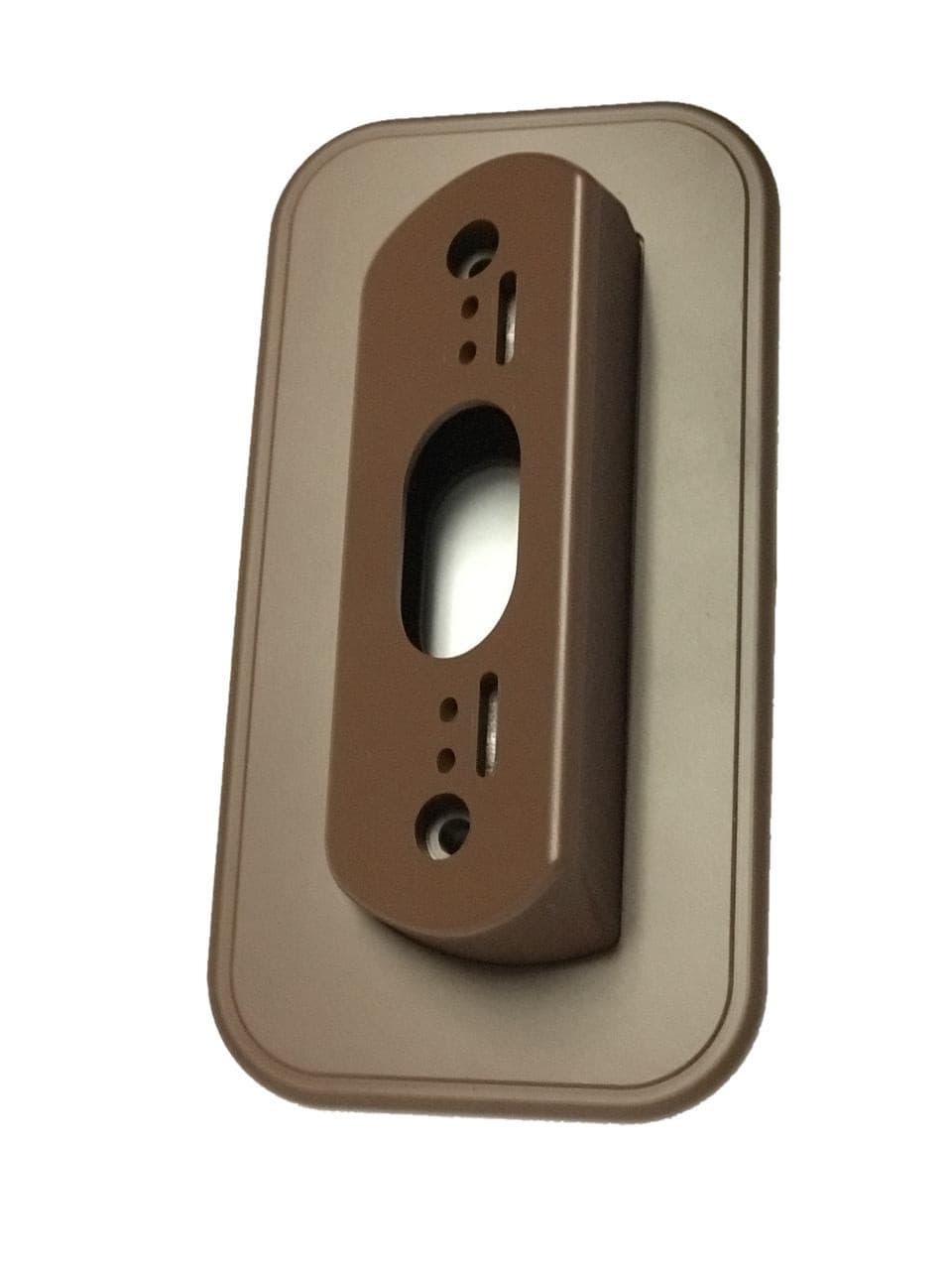 Ade Advanced Optics Wall Plate with 30 Degree L/R Wedge Angled Mount for Nest Hello Doorbell - Coffee
