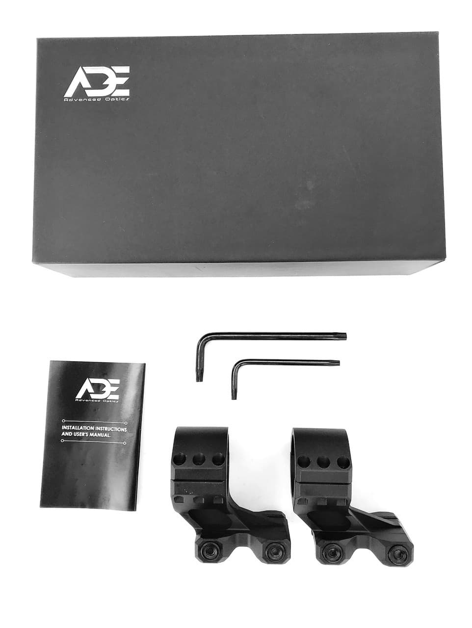 Ade Advanced Optics PS005 LOW PROFILE 1.41" Inch Height Rifle Scope Ring(Pair) - 30mm