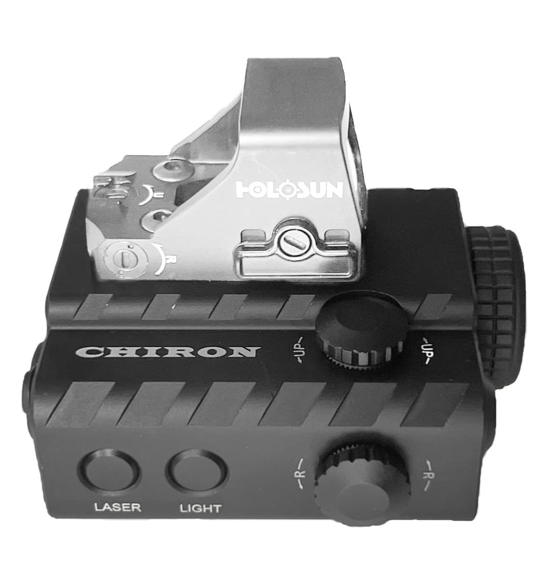 Ade Advanced Optics CHIRON Mini Flashlight + Green Laser Sight Combo with Built-in Mount +Built in Optic Riser Mounting Plate Works with Major red dot Footprint Such as Sig Romeo Zero,Vortex Venom,Holosun 407k,Swampfox Sentinel — image 1