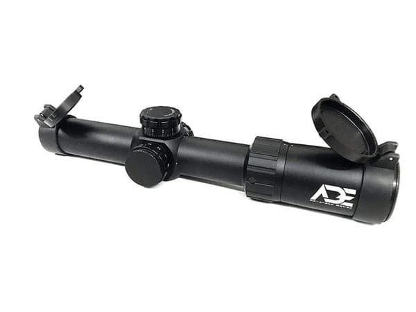 Ade Advanced Optics Gen2 30mm 1-6x24 Rifle Scope with Illuminated Mil Dash Reticle
