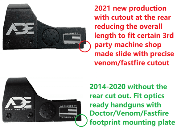 Ade Advanced Optics 2025 Shake Awake RD3-009D Crusader Reflex Red Dot Sight - 6MOA