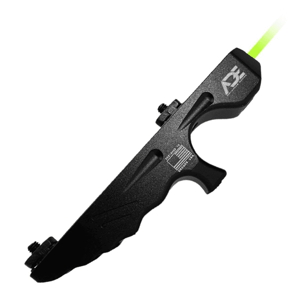 ADE Mlok Angled Foregrip/Handstop with Green Laser (Model: HG77 ) - Fits Mlok and Keymod system.