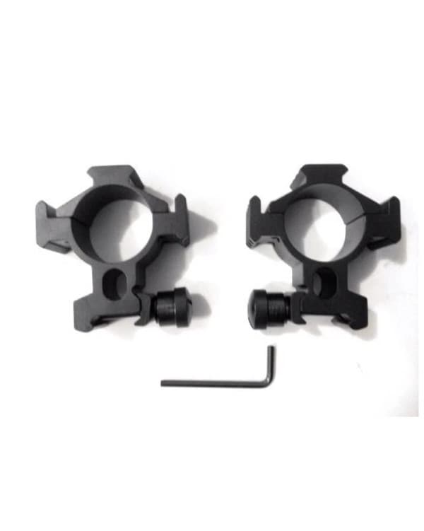 Ade Advanced Optics 34mm Tactical Mounts for Rifle Scope Rings with 3 Side Rails