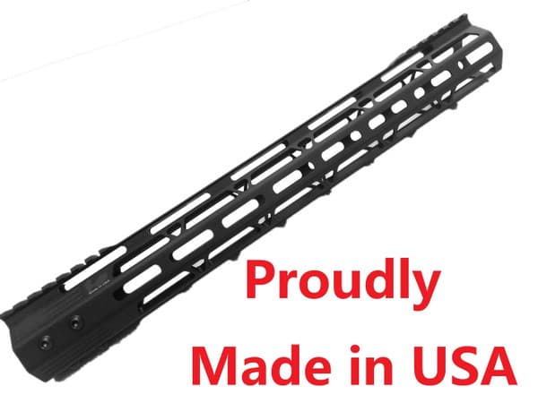 For LOW PROFILE 308 upper! ADE Pro 17" Inch MLok Rrail Super Slim Free Float Handguard - Low Profile