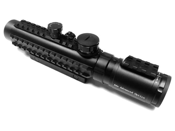 Ade Advanced Optics BE1-3X30IR Premium Illuminated Red Cross Electro Sight Riflescope, 1-3x30 Rifle Scope