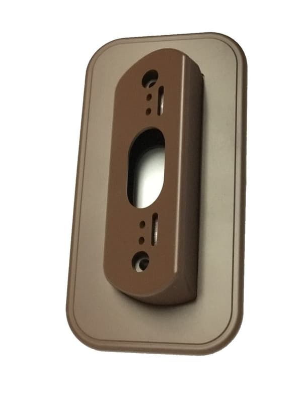 Ade Advanced Optics Wall Plate with 30 Degree L/R Wedge Angled Mount for Nest Hello Doorbell - Coffee