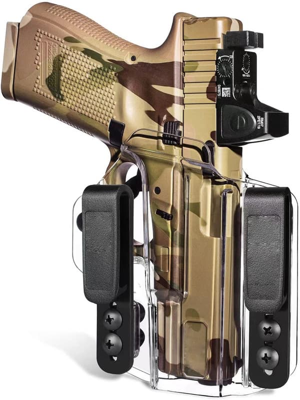Clear See-Through! OWB/IWB Right Hand Holster for SIG SAUER P365 P365X P365XL P365SAS Works With Vortex Venom, Holosun 407C/507C/407k/507k, Burris Fastfire, Doctor, Shield RMS/RMSc, Trijicon RMR/SRO, ADE RD3 Red Dot