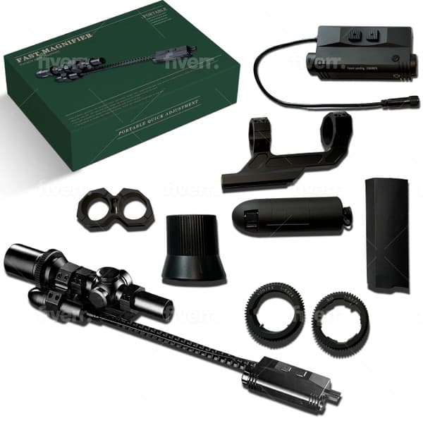 ADE Automatic Zooming Quick Dial System/Fast Magnifier for Vortex Strike Eagle 1-6x24 and Sig Sauer 1-6x24 Riflescope with Green Laser